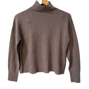 Kinross Womens 100% Cashmere Turtleneck Sweater Size Large Slim Fit